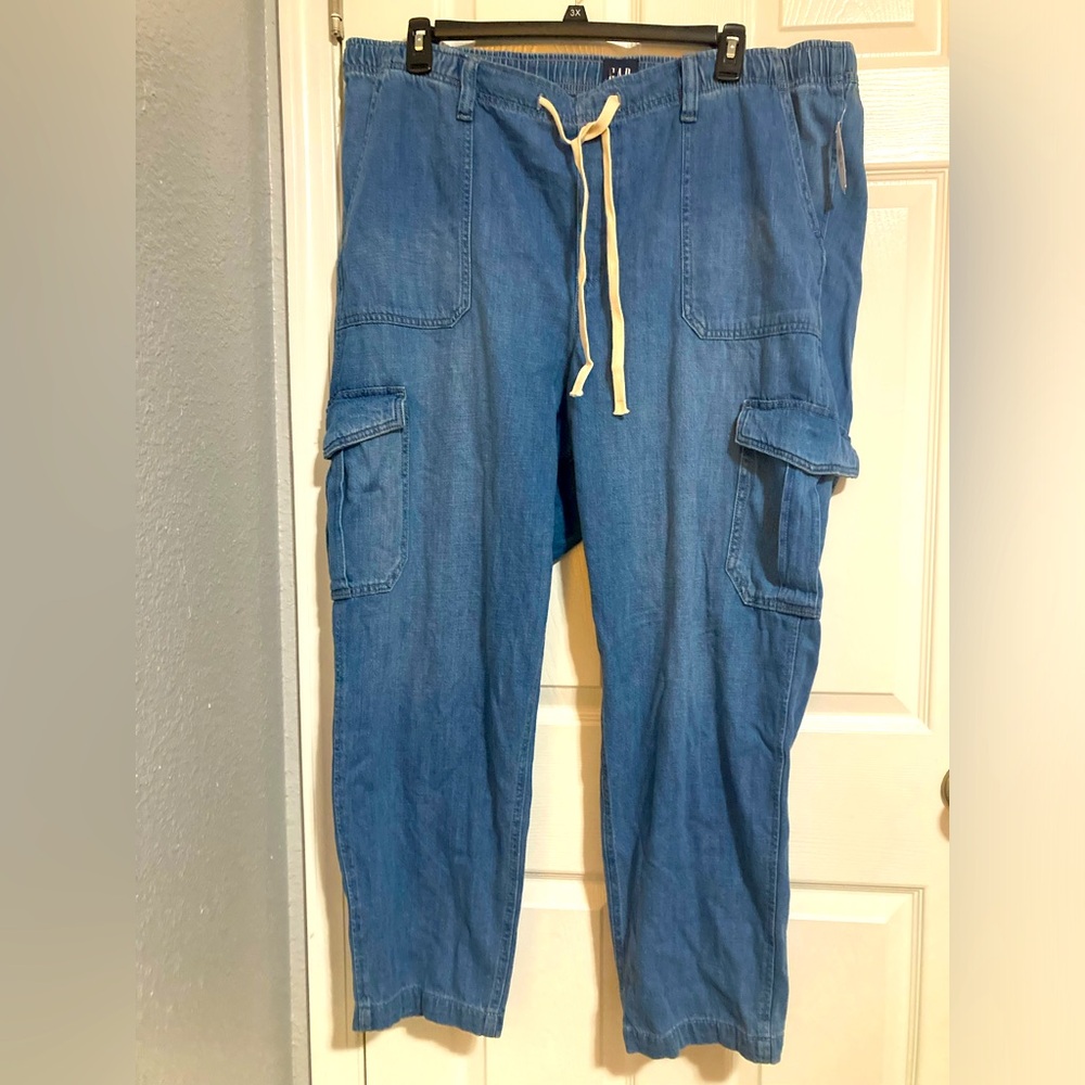Nwt Gap Cargo Jeans XXL Tall w/drawstring